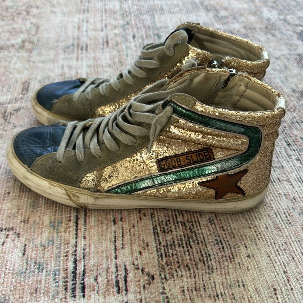 Golden goose high top glitter size 38